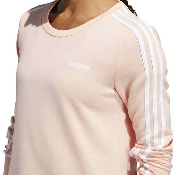 Adidas Women's Essential 3 Stripe Crew Neck Sweats - Picture 3 of 4